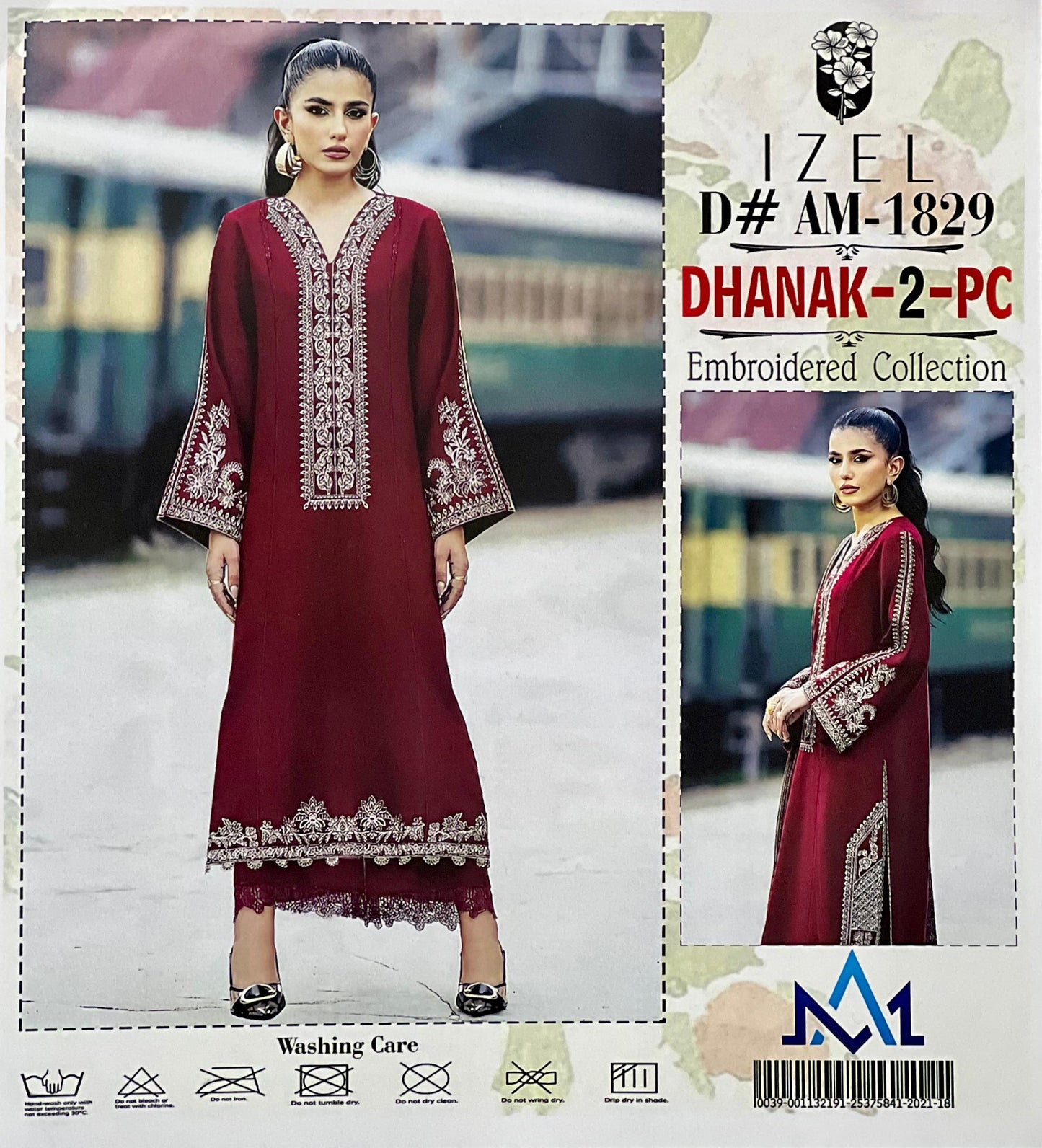 IZEL Dhanak Embroidered 2-Piece Suit