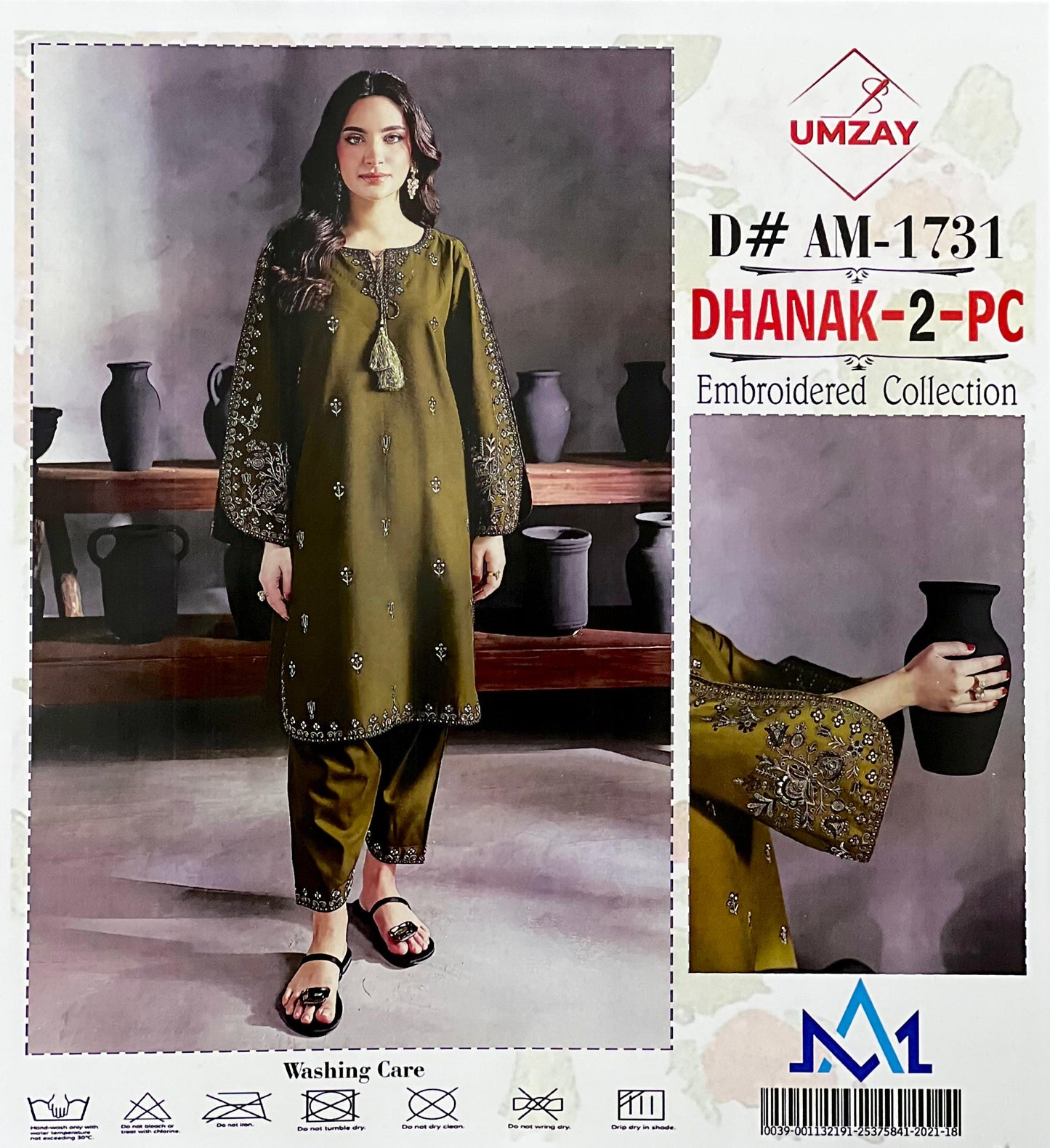 UMZAY Dhanak Embroidered 2-Piece Suit