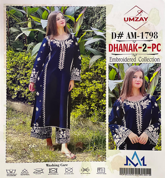 UMZAY Dhanak Embroidered 2-Piece Suit